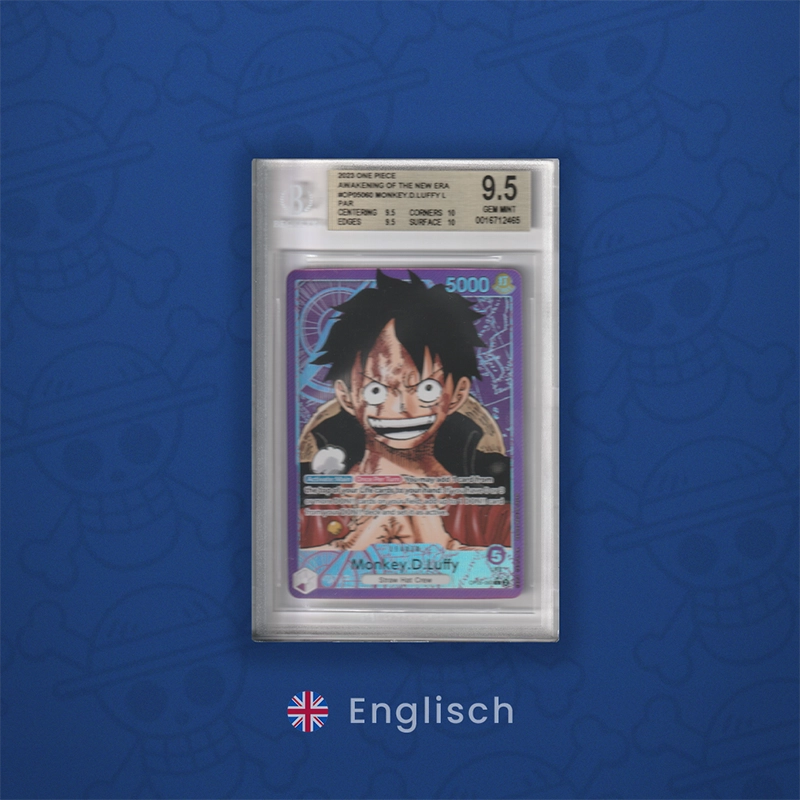 One Piece OP05-060 Luffy AA Leader Beckett 9.5 Englisch