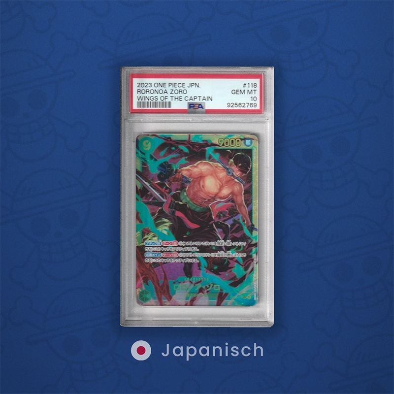 One Piece OP06-118 Roronoa Zoro SEC PSA10 Japanisch